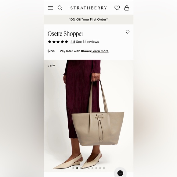 Strathberry Osette Leather Shopper new with tags - Picture 1 of 17